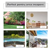 Outsunny Set Mobilier de Extern Canapea Componibila 8 Bucati in PE Rattan, Maro(m-11)