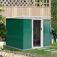 Outsunny casuta pentru unelte gradina, 277x130x173cm, verde(m-14)