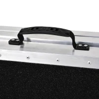 HomCom Rampa Antiderapanta pentru Scaun cu Rotile Pliabil Aluminiu, 183x72cm(m-12)
