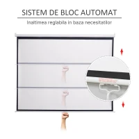 HOMCOM Ecran Proiectie 100" – Montaj Perete, 203×152 cm(m-4)