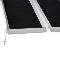 HomCom Rampa Antiderapanta pentru Scaun cu Rotile Pliabil Aluminiu, 183x72cm(m-14)