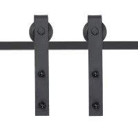 Homcom Kit Montaj Usi Glisante – sina 200 cm cu Accesorii Otel(m-9)