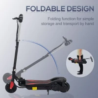HOMCOM Trotineta Electrica pliabila inaltime reglabila 82-93cm frana 12km/h neagra(m-4)