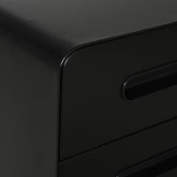 Vinsetto Lockable File Cabinet with 3 Drawers, Vertical Office Drawer for A4, Letter, Legal Size, Anti-tilt Design, Pre-Assembled Body, Black(m-8)