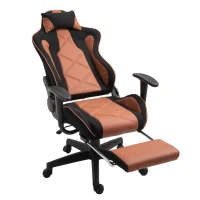 Vinsetto scaun rotativ si ajustabil pentru birou, negru si maro(m-13)