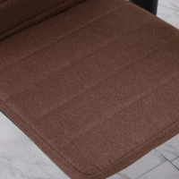 Homcom Set 4 Scaune Moderne – Metal & Material Textil Captusit, Kaki(m-7)