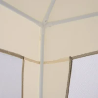 Outsunny Foisor de Gradina Impermeabil cu Plasa Tantari Bej 3 x 3 x 2.35 m(m-8)