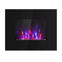 Homcom semineu Electric Inox – De Perete, 900–1800W, Sticla Temperata(m-1)