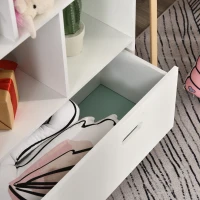 Homcom Etajera Copii – Organizator cu Compartimente Alb(m-10)