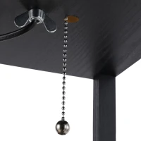 Homcom Lampa Pom 160 cm – Negru cu Rafturi pe 3 Niveluri(m-12)
