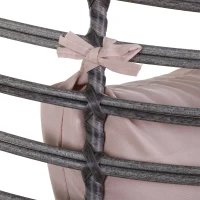 Outsunny fotoliu din ratan cu perna, 101 x 89 x 156 cm, gri(m-11)