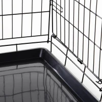 PawHut Cusca de transport pentru Caini din Metal si PP pentru Masina cu Maner de culoare neagra(m-13)