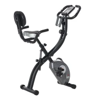 Homcom Bicicleta Fitness Pliabila – Cu Spatar, LCD & Benzi Elastice(m-4)