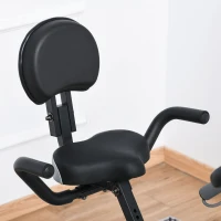 Homcom Bicicleta Fitness Pliabila – Cu Spatar, LCD & Benzi Elastice(m-10)