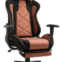 Vinsetto scaun rotativ si ajustabil pentru birou, negru si maro(m-12)