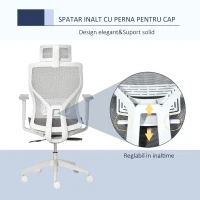 Vinsetto scaun ergonomic cu tetiera, 67x 65x120-128cm, gri(m-6)