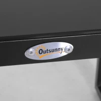 Outsunny set mobilier exterior, masa, scaune si perne, negru(m-10)