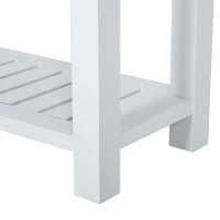 HOMCOM Mesa para Recibidor con Cajón Estante Inferior Espacioso Carga 60 kg para Pasillo Entrada Dormitorio 120x39x81 cm Blanco(m-7)