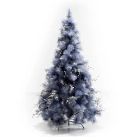 HOMCOM® Künstlicher Weihnachtsbaum | Tannenbaum |  ∅75 x 150 cm | Grau(m-3)