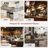 HOMCOM® 2-Sitzer Sitzbank Gartenbank Holzbank Bank Industriestil Metall Natur+Schwarz(m-7)