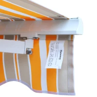 Outsunny® Markise Alu-Gelenkarm Gelenkarmmarkise 5 Farbe Sonnenschutz 3/3,5 /4/4,5m Balkon(m-21)