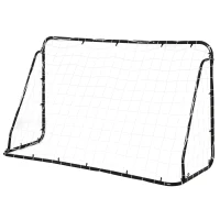 HOMCOM® Fußballtor mit PE-Netzgewebe Schwarz+Weiß Stahl(Q195)+PE-Netz 203 x 81 x 120 cm(m-5)