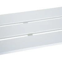 Outsunny® Parkbank 2-Sitzer Garten Weiß B120 x T53 x H70cm(m-7)