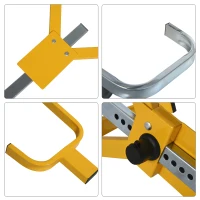 HOMCOM® Radkralle Radklemmenschloss Parkkralle für Ø47-67cm Räder mit 2 Schlüsseln(m-7)