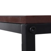 HOMCOM® Beistelltisch in C-Form Kaffeetisch Couchtisch Standtisch Tisch Metall MDF(m-10)