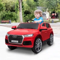 HOMCOM® Audi Q5 Elektro Kinderauto MP3 Radio USB 116 x 75 x 56 cm Rot(m-2)