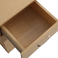 HOMCOM® Schreibtisch Computertisch mit Schubladen Natur(m-5)