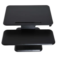 Vinsetto® Monitorständer Sitz-Steh-Schreibtisch Höhenverstellbar Schwarz L64 x B69 x H(11,8-41) cm(m-4)