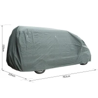 HOMCOM® Abdeckung Schutzhülle für Wohnmobil Grau 762x225x220cm(m-2)