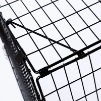 HOMCOM® Kaminschutzgitter | Kinderschutzgitter | 81,5-160 x 44 x 68 cm | Schwarz(m-5)