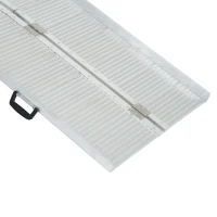 HOMCOM® Auffahrrampe Rollstuhlrampe Klappbar Teleskoprampe Silber L183 x B72cm(m-9)