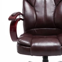 HOMCOM® Chefsessel Kunstleder Sitzhöhe 45-54 cm Braun(m-11)