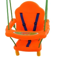 HOMCOM® Kinderschaukel mit Sicherheitsgurt Kleinkindschaukel Schaukelsitz ab 1 Jahr PP PE(m-11)