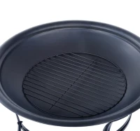 Outsunny® Feuerschale Feuerkorb Feuerstelle mit Funkenschutz für Holz und Holzkohle(m-5)