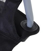 Outsunny® Campingstuhl mit Becherhalter Klappbar Oxford Schwarz(m-8)