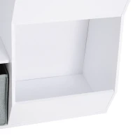 HOMCOM® Aufbewahrungsregal mit 5 Fächern Standregal Spielzeugregal 2 Schubladen MDF Weiß(m-11)