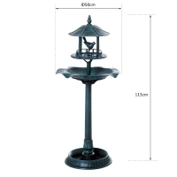 Outsunny® Vogeltränke Kunststoff Antik Grün(m-3)