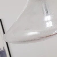 HOMCOM® Pendelleuchte Hängelampe G9 25W Glas Transparent(m-5)