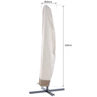 Outsunny® Schutzhülle für Ampelschirm 400cm Oxford Beige(m-2)