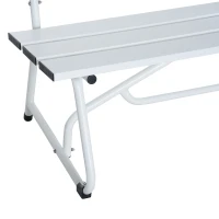 Outsunny® Parkbank 2-Sitzer Garten Weiß B120 x T53 x H70cm(m-4)