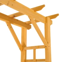 Outsunny Rosenbogen Torbogen Rankgitter Pergola Spalier Tannenholz(m-8)