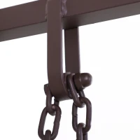 Outsunny® Hollywoodschaukel für 2 Personen Gartenschaukel mit Ablagen Stahl Braun(m-8)