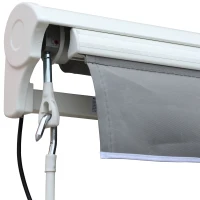 Outsunny® Markise mit Handkurbel Gelenkarmmarkise Elektrisch/Manuell Sonnenschutz Alu(m-9)