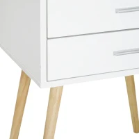 HOMCOM® Nachttisch Nachtschrank Nachtkommode Konsole Beistelltisch 2 x Schublade Holz 48 x 40 x 60 cm(m-7)