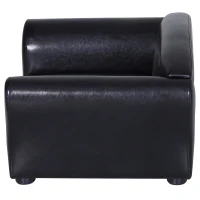 PawHut® Hundesofa Hundebett Hundecouch Haustierbett Hundematte Kunstleder Schwarz(m-5)
