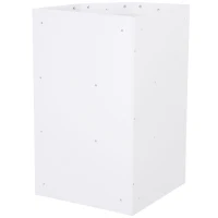 HOMCOM® Eckregal Aufbewahrungsregal Standregal 3 Schubladen Platzsparend MDF Weiß(m-7)